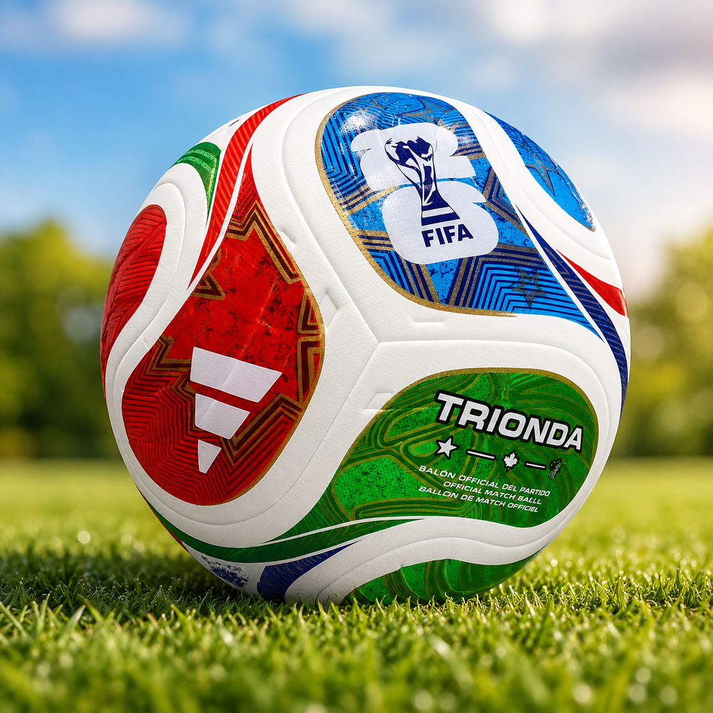 Trionda FIFA Style Soccer Ball – Official Size 5 Football – Premium Training & Match Ball – White Multi-Color