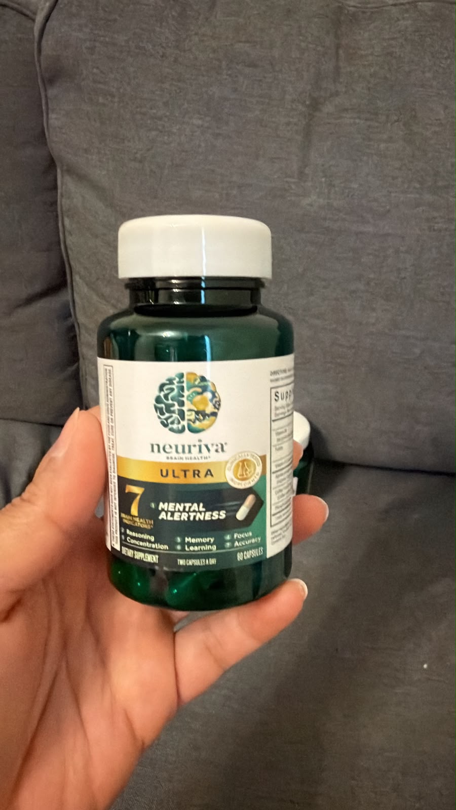 Neuriva Ultra Brain Health Supplement – Mental Alertness, Memory, Focus & Concentration – 60 Capsules