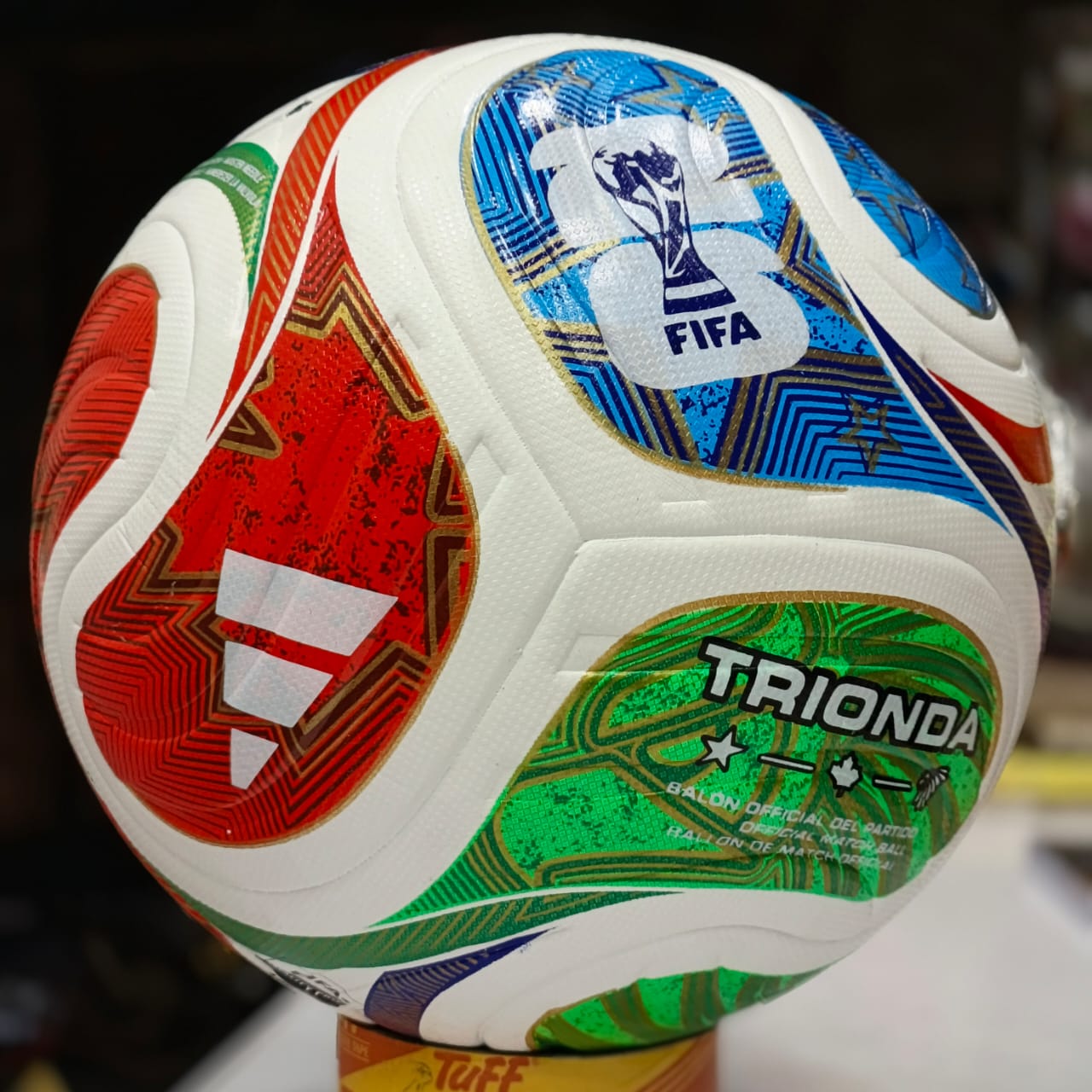 Trionda FIFA Style Soccer Ball – Official Size 5 Football – Premium Training & Match Ball – White Multi-Color